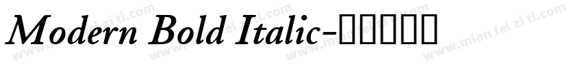Modern Bold Italic字体转换